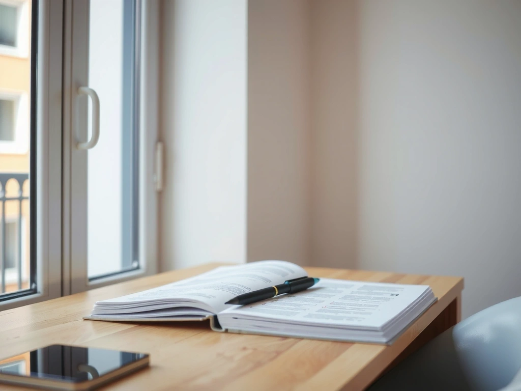 Professional document on a desk